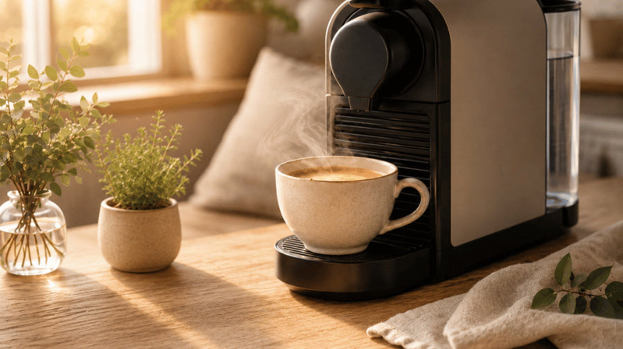 Keep mornings simple with Nespresso-compatible capsules filled with chemical-free decaf coffee, for a gentler start that still tastes great.