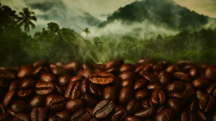 Bold Sumatra coffee beans from Carlini Coffee