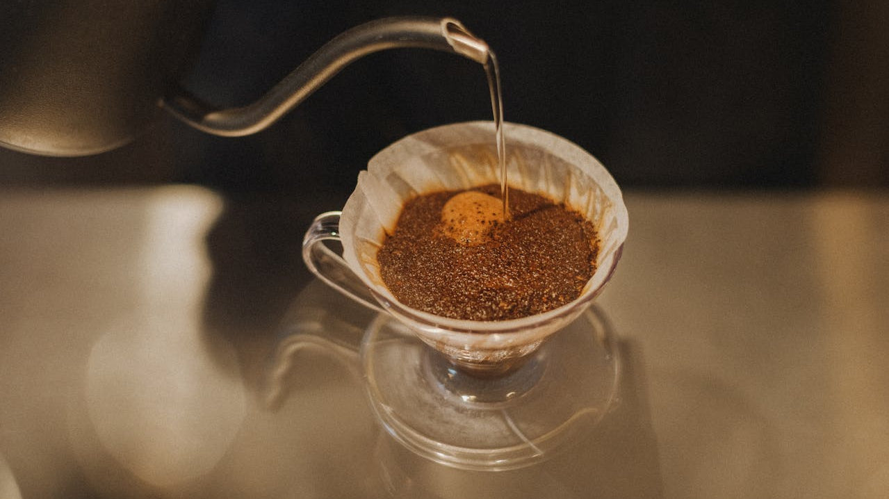 brewing Salvadoran coffee beans