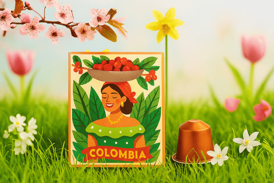 Carlini Coffee Colombia pods in Spring