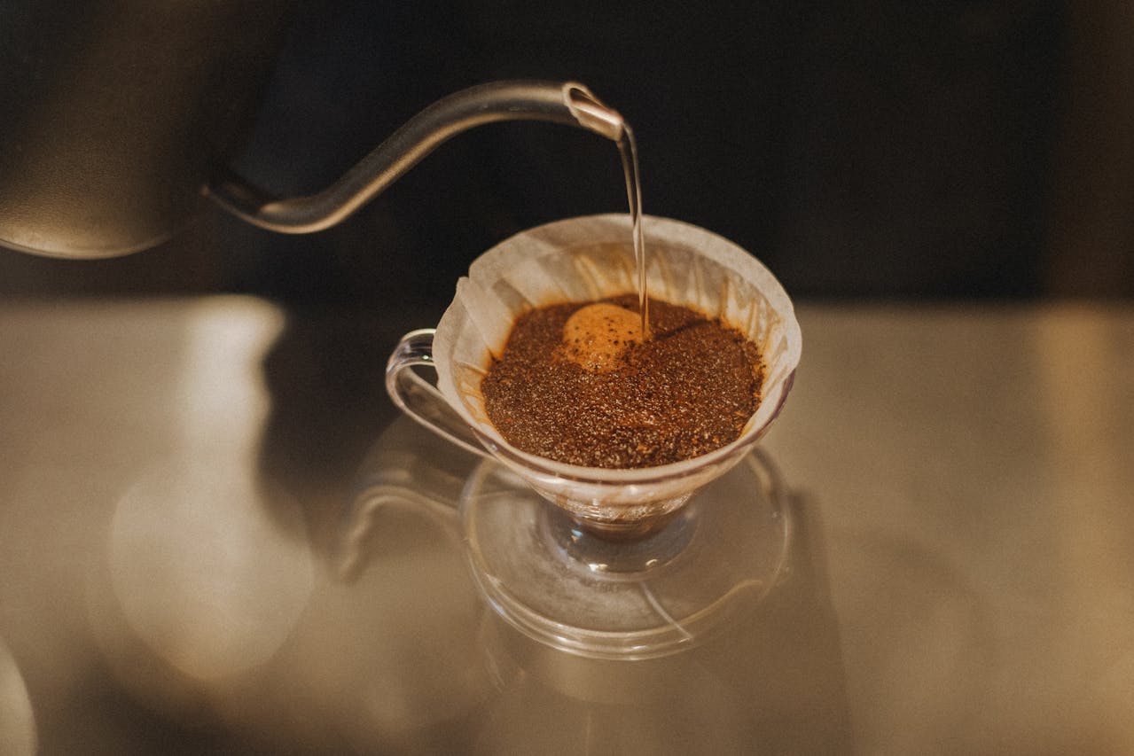 brewing Salvadoran coffee beans