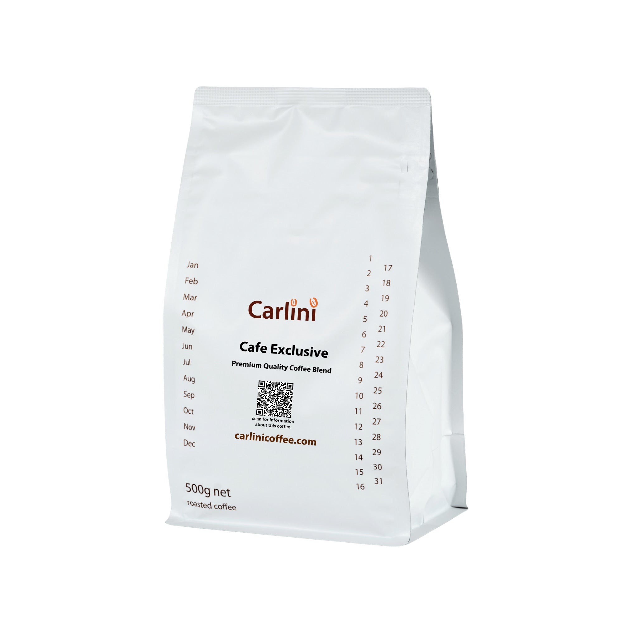 Carlini Coffee 500g bag Cafe Exclusive premium coffee blend