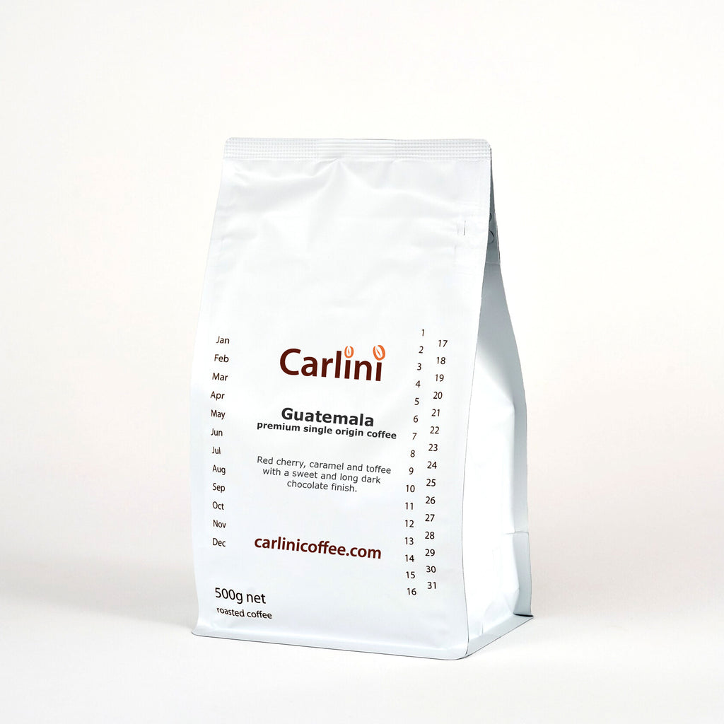 Carlini Coffee 500g pack of quality single origin Guatemala coffee beans